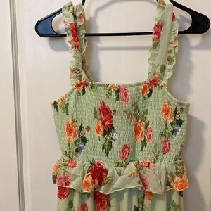 NWOT Lovecolette flowered maxi dress size L